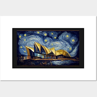 Sydney opera house like starry night Posters and Art